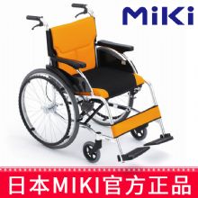 MIKI手動輪椅車MCS-43JD 黑色 W8抱閘剎車 輕便折疊 分壓座墊 免充氣胎