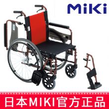 MIKI手動輪椅車MCVWSW-49JL  折疊輕便 鋁合金 老人代步車 扶手可掀 掛腳可拆