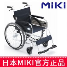MIKI手動輪椅車MPT-43JL 藍色S-3航太鋁合金車架  輕便小型老人輪椅車 鋁合金車架 靠背可折疊