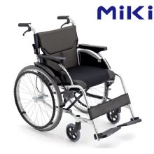 MIKI三貴手動輪椅車MCS-43JL 黑色 W8免充氣 輕便折疊 老人殘疾人手推代步車