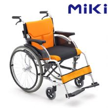 MIKI三貴手動輪椅車MCS-43JL 橙色 W3免充氣 輕便折疊 老人殘疾人手推代步車