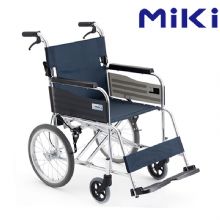 MIKI三貴手動輪椅車MPTC-46JL 藍色S-3重量11.5公斤，小型便攜，免充氣實心胎輪椅