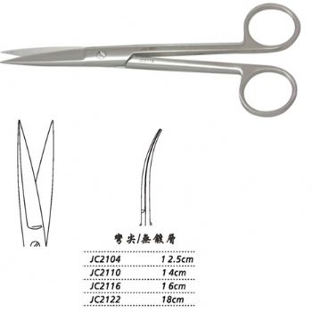 金鐘手術剪JC2110 14cm 彎尖 WD