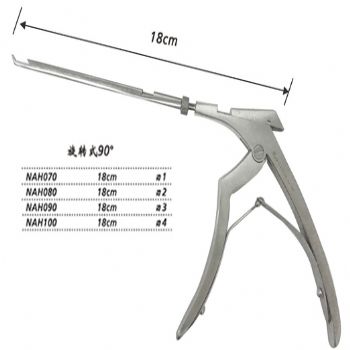 金鐘蝶竇咬骨鉗NAH090 18cm 旋轉式 90° 刃寬3
