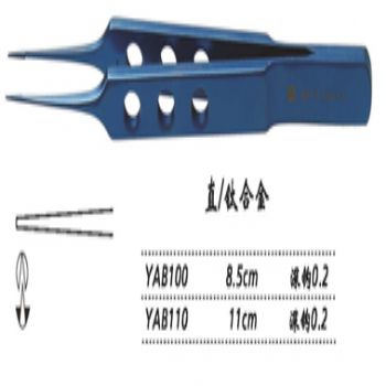 金鐘縫線結扎鑷YAB110 11cm 直 鉤深0.2（鈦）