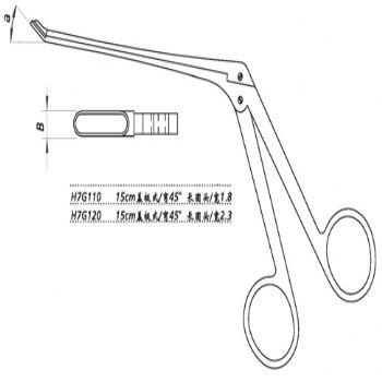 金鐘鼻咬切鉗H7G120 15cm 蓋板式 上彎45° 長圓頭 寬2.3