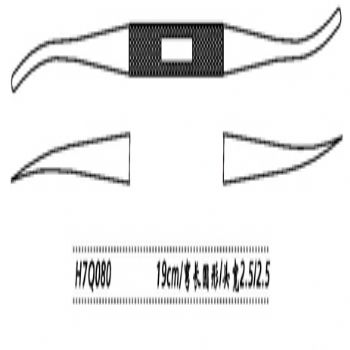 金鐘鼻剝離器H7Q080 19cm 彎長圓形 頭寬2.5/2.5